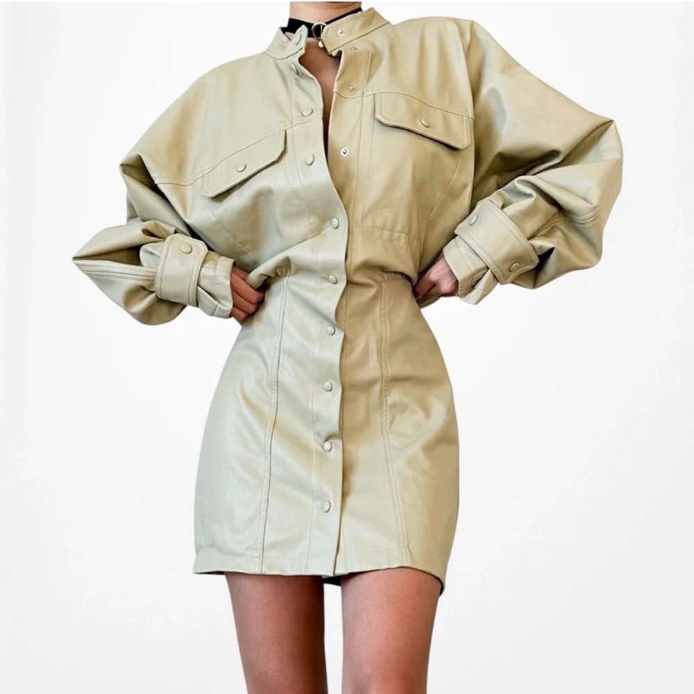 Zara Sage Green Women's Utility Dress